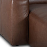 Radley 3 Piece Power Recliner Leather Sectional w/Right Chaise, Sonoma Coco