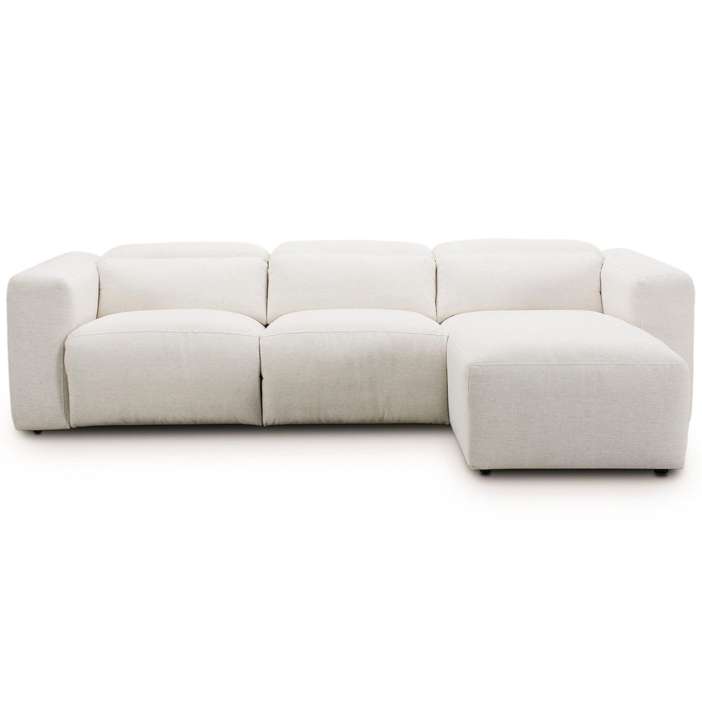 Radley 3 Piece Power Recliner Sectional w/Right Chaise, Nomad Snow by Four Hands-Furniture - Sofas-High Fashion Home