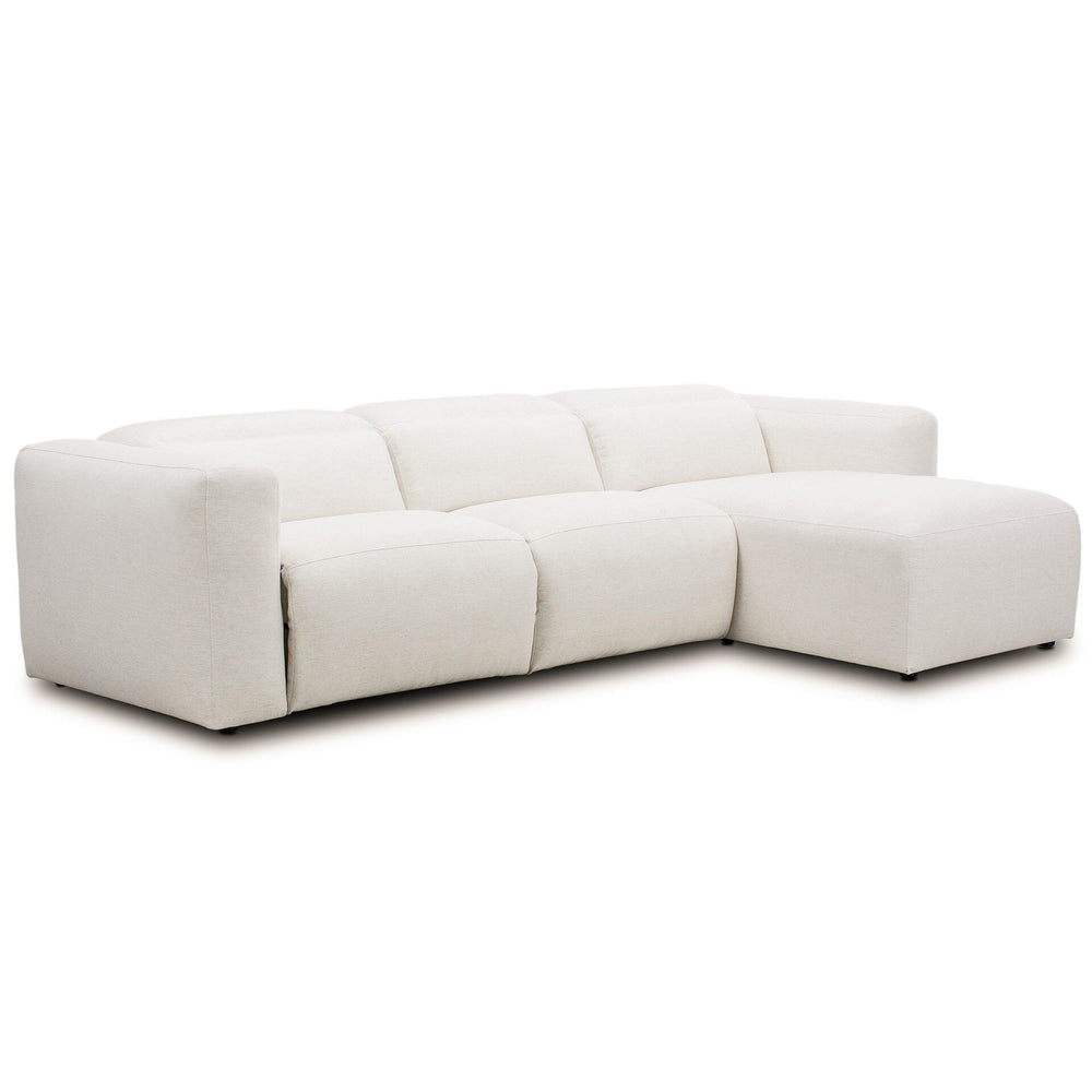 Radley 3 Piece Power Recliner Sectional w/Right Chaise, Nomad Snow by Four Hands-Furniture - Sofas-High Fashion Home