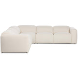Radley 5 Piece Power Recliner Sectional, Nomad Snow by Four Hands