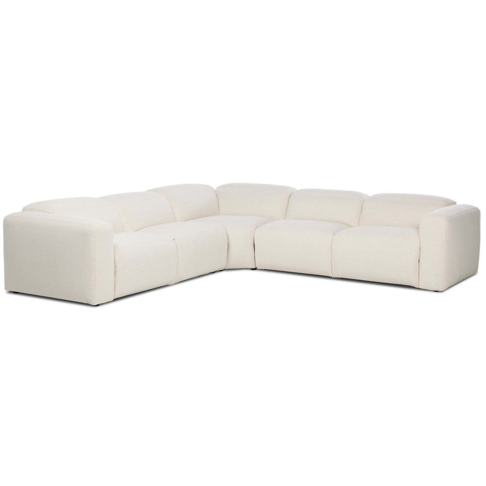 Radley 5 Piece Power Recliner Sectional, Nomad Snow by Four Hands