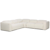 Radley 5 Piece Power Recliner Sectional, Nomad Snow by Four Hands