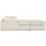 Radley 5 Piece Power Recliner Sectional, Nomad Snow by Four Hands