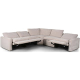 Tillery Power Recliner 5 Piece Sectional, Laken Stone-Furniture - Sofas-High Fashion Home