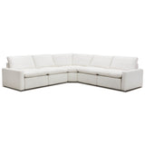 Tillery 5-Piece Power Recliner Sectional, Nomad Snow by Four Hands