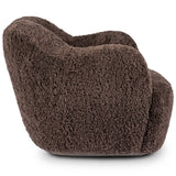 Julius Swivel Chair, Cocoa Shearling by Four Hands-Furniture - Chairs-High Fashion Home