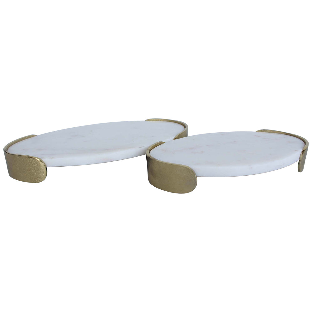 Owenpark Trays, White, Set of 2