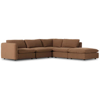 Ingel 4 Piece LAF Sectional w/Ottoman, Antwerp Cafe