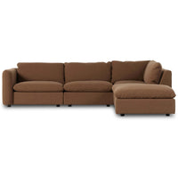 Ingel 4 Piece LAF Sectional w/Ottoman, Antwerp Cafe