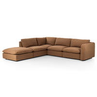 Ingel 4 Piece RAF Sectional w/Ottoman, Antwerp Cafe-Furniture - Sofas-High Fashion Home