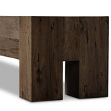 Abaso Large Bench, Rustic Ebony-Furniture - Benches-High Fashion Home