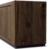 Abaso Media Console, Rustic Ebony-Furniture - Storage-High Fashion Home