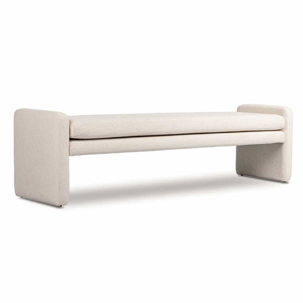 Serena Accent Bench, Nomad Snow by Four Hands