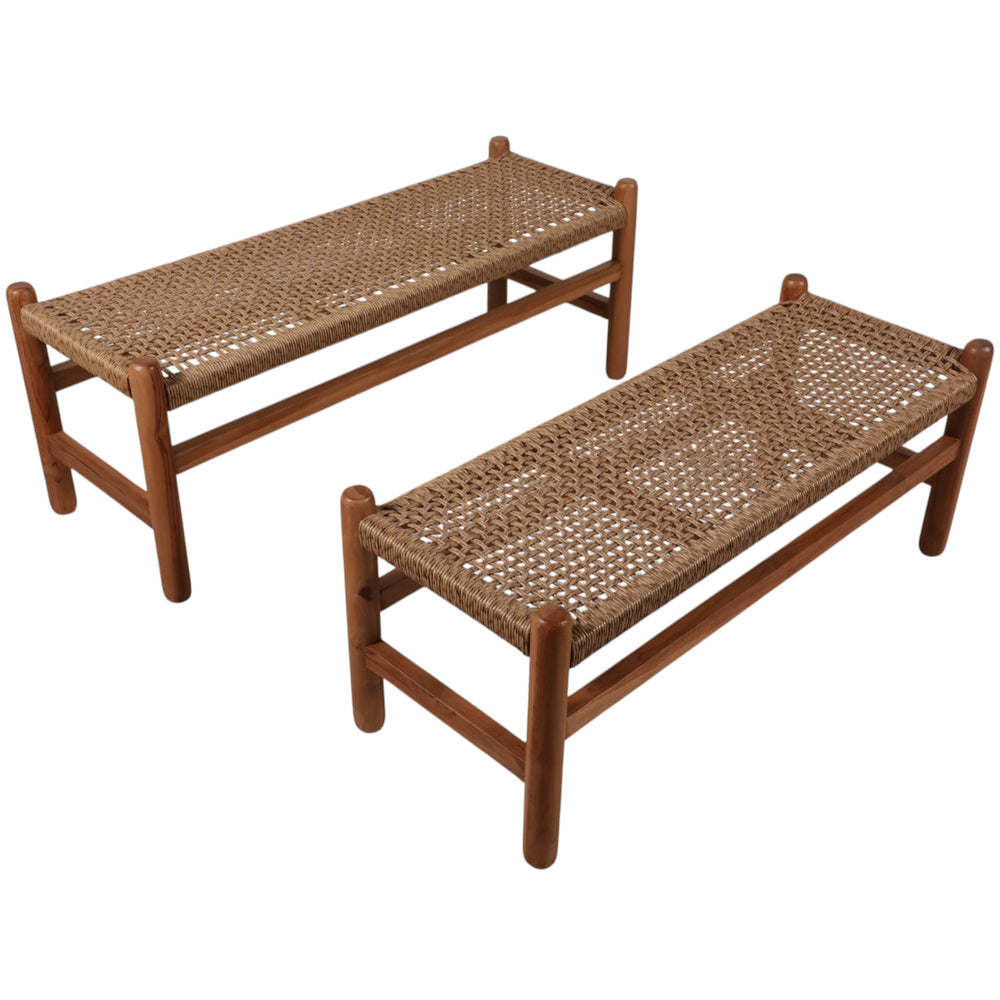 Ramona Benches, Tan, Set of 2