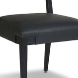 Tamari Leather Dining Chair, Brickhouse Black, Set of 2