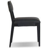 Tamari Leather Dining Chair, Brickhouse Black, Set of 2