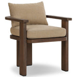 Tahana Outdoor Dining Armchair, Olympia Canvas, by Four Hands