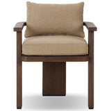 Tahana Outdoor Dining Armchair, Olympia Canvas, by Four Hands