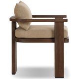 Tahana Outdoor Dining Armchair, Olympia Canvas, by Four Hands