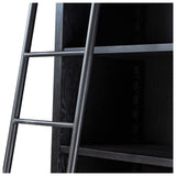 Admont Double Bookcase With Ladder, Worn Black by Four Hands — DET_1