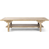 Trinity Coffee Table, Distressed Light Oak-Furniture - Accent Tables-High Fashion Home