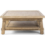 Trinity Coffee Table, Distressed Light Oak-Furniture - Accent Tables-High Fashion Home