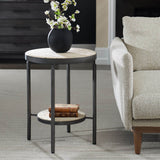 Dauntless Side Table, Matte Black-Furniture - Accent Tables-High Fashion Home