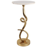 Twirl Accent Table, White
