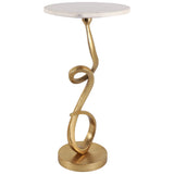 Twirl Accent Table, White