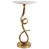 Twirl Accent Table, White