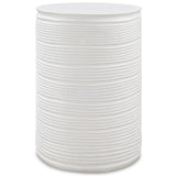 Borderline Accent Table, White-Furniture - Accent Tables-High Fashion Home