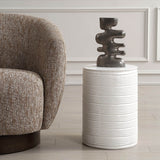 Borderline Accent Table, White-Furniture - Accent Tables-High Fashion Home