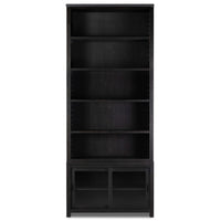 Admont Bookcase, Worn Black-Furniture - Storage-High Fashion Home