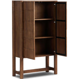 Ezri Cabinet, Cocoa Oak-Furniture - Storage-High Fashion Home