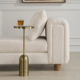 Pascal Drink Table, Brushed Brass