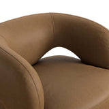 Mazie Leather Swivel Chair, Maestro Camel by Four Hands