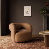 Mazie Leather Swivel Chair, Maestro Camel by Four Hands