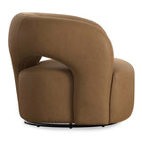 Mazie Leather Swivel Chair, Maestro Camel by Four Hands