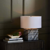 Cedric Table Lamp, Grey Marble