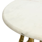 Troy Side Table, White