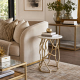 Troy Side Table, White