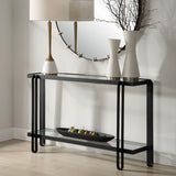 Shadow Console Table, Satin Black