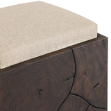 Tomlin Outdoor Stool, Hayes Cream/Saddle Brown by Four Hands