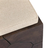 Tomlin Outdoor Stool, Hayes Cream/Saddle Brown by Four Hands