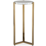 Pietra Drink Table, Antique Brass