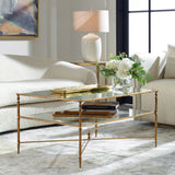 Henzler Coffee Table, Gold-Furniture - Accent Tables-High Fashion Home