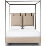 Leigh Canopy Bed, Palm Ecru-Furniture - Bedroom-High Fashion Home