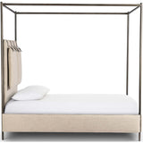 Leigh Canopy Bed, Palm Ecru-Furniture - Bedroom-High Fashion Home