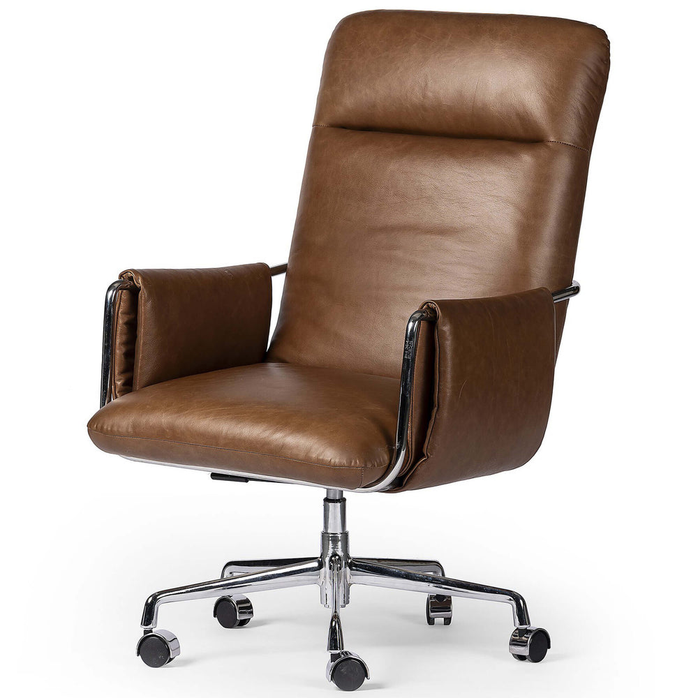 Sherman Leather Desk Chair, Sonoma Chestnut-Furniture - Office-High Fashion Home