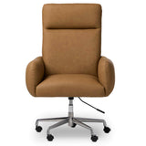 Wayland Leather Desk Chair, Maestro Camel by Four Hands